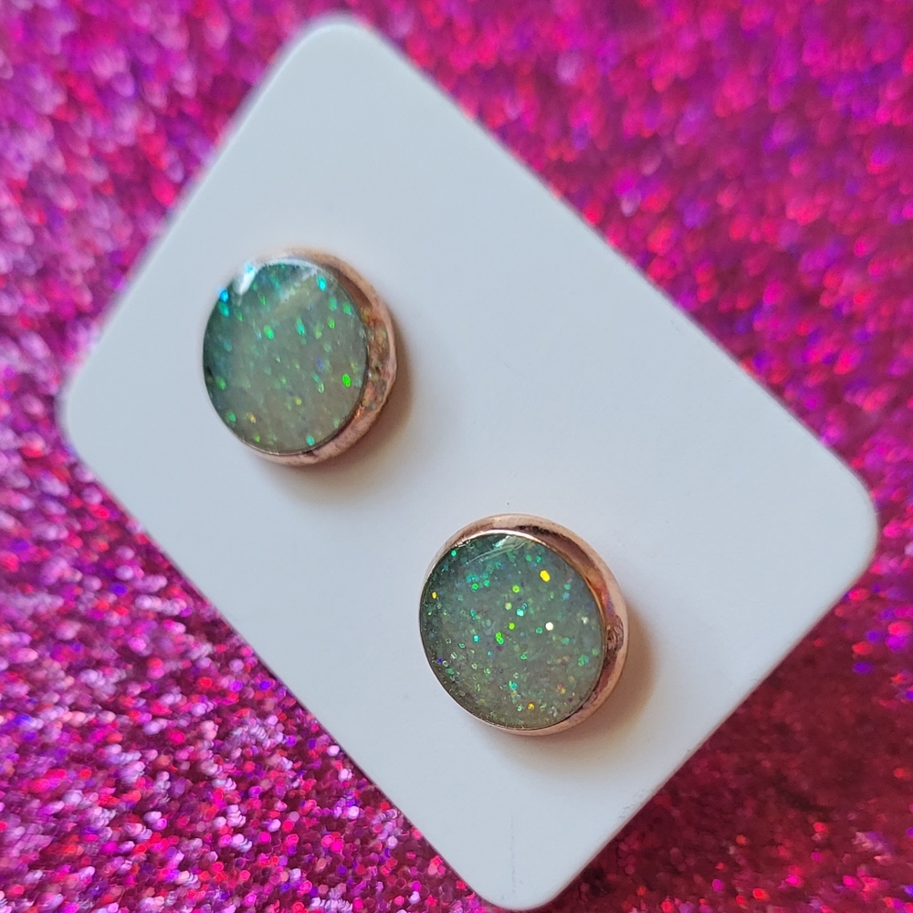 Hand made glitter earrings